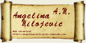 Angelina Milojević vizit kartica